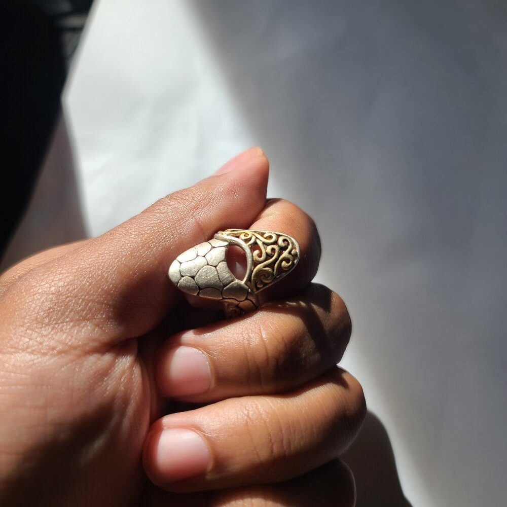 Sterling Silver Demon/Cobra Design Ring Size 6 Thai Artisan Crafted